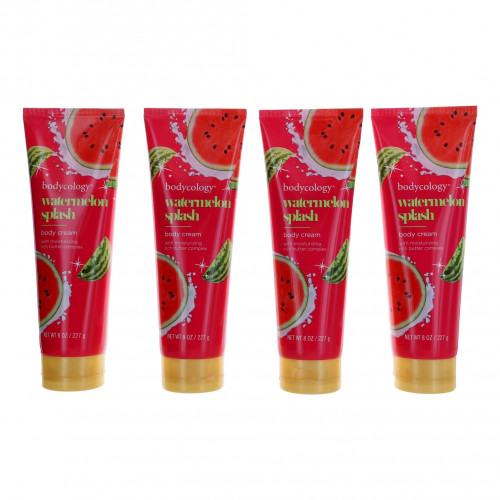 Watermelon Splash by Bodycology, 4 Pack 8 oz Moisturizing Body Cream for Women - PS-AWBCWS8BC