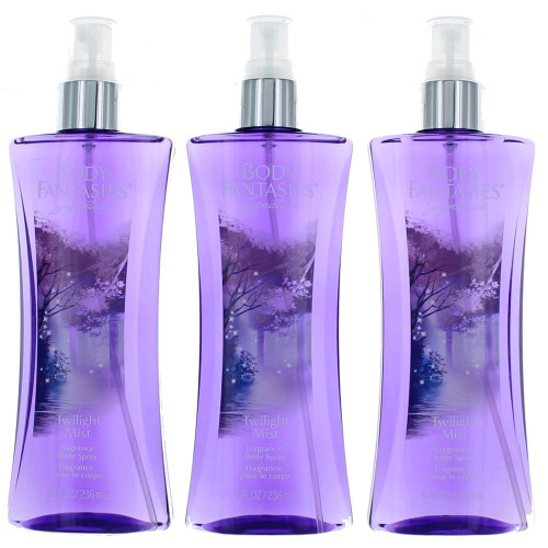 Twilight Mist by Body Fantasies, 3 Pack 8 oz Fragrance Body Spray for Women - PS-AWBFTM8BS3P