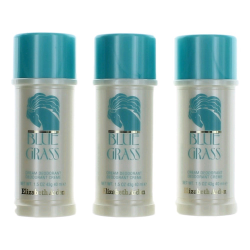 Blue Grass by Elizabeth Arden, 3x1.5 oz (4.5 oz total) Cream Deodorant for Women - PS-AWBLG15CD3