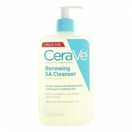 CeraVe Renewing SA Cleanser by CeraVe, 16 oz Facial Cleanser for Normal Skin - PS-AWCERARCG16