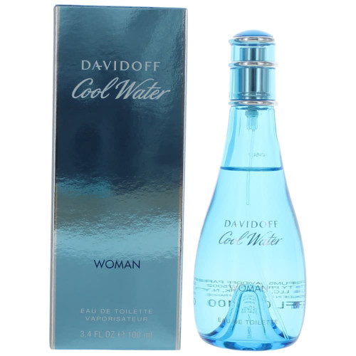 Cool Water by Davidoff, 3.4 oz Eau De Toilette Spray for Women - PS-AWCWT34S