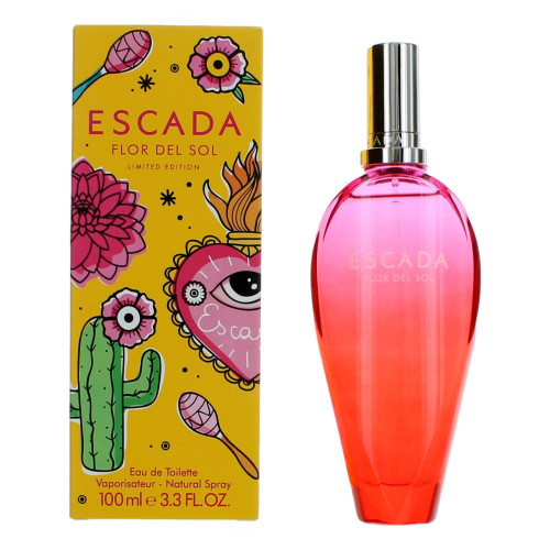 Flor Del Sol by Escada, 3.3 oz Eau De Toilette Spray for Women - PS-AWESCFDS34S