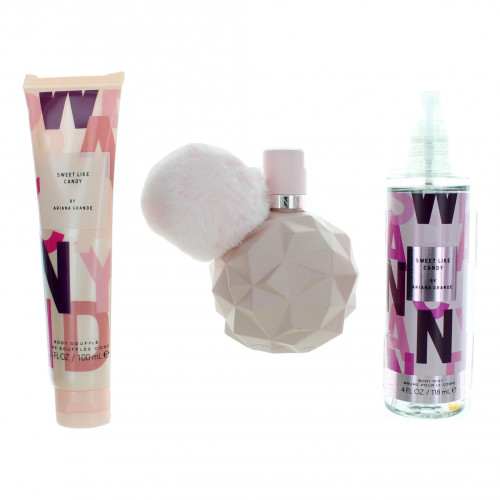 Sweet Like Candy by Ariana Grande, 3 Piece Gift Set for Women - PS-AWGARISLC3BM
