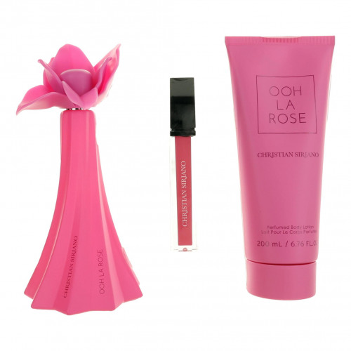 Ooh La Rose by Christian Siriano, 3 Piece Gift Set for Women - PS-AWGCSOLRR3