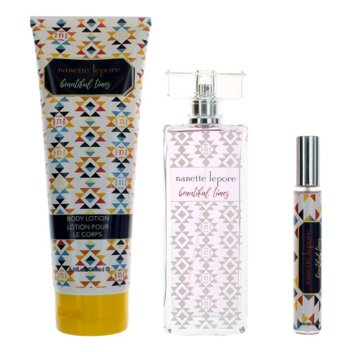 Beautiful Times by Nanette Lepore, 3 Piece Gift Set for for Women - PS-AWGNANLBT3