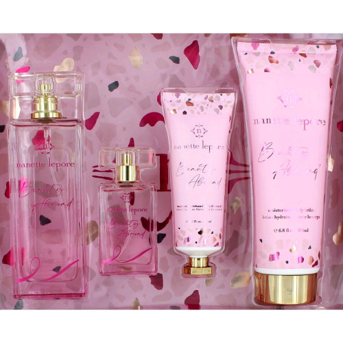 Beauty Abroad by Nanette Lepore, 4 Piece Gift Set for Women - PS-AWGNLBA4