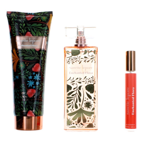 Enchanted Flora by Nanette Lepore, 3 Piece Gift Set for Women - PS-AWGNLEF4