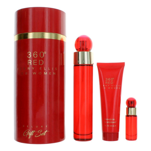 Perry Ellis 360 Red by Perry Ellis, 3 Piece Set for Women - PS-AWGP360RED3