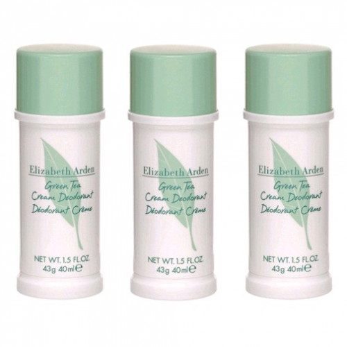 Green Tea by Elizabeth Arden, 3x1.5 oz (4.5 oz total) Cream Deodorant for Women - PS-AWGRNT15CD3