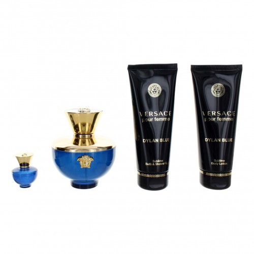 Versace Pour Femme Dylan Blue by Versace, 4 Piece Gift Set for Women - PS-AWGVERDB4