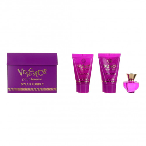 Versace Dylan Purple by Versace, 3 Piece Miniature Gift Set for Women - PS-AWGVERDP3V
