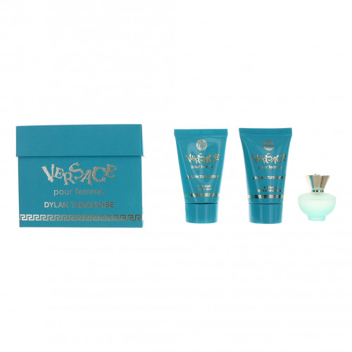 Versace Dylan Turquoise by Versace, 3 Piece Miniature Gift Set for Women - PS-AWGVERDT3V