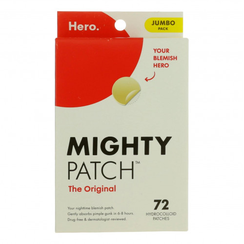 Mighty Patch by Hero Cosmetics, 72 Hydrocolloid Patches - PS-AWMPHMP72