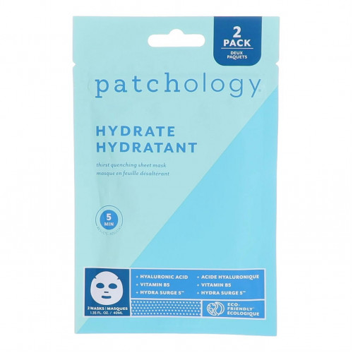 Patchology Hydrate Hydrant by Patchology, Face Mask - 2 Sheets - PS-AWPTFMH5MSM2