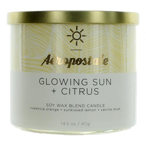 Aeropostale 14.5 oz Soy Wax Blend 3 Wick Candle - Glowing Sun & Citrus - PS-CAPGSC145