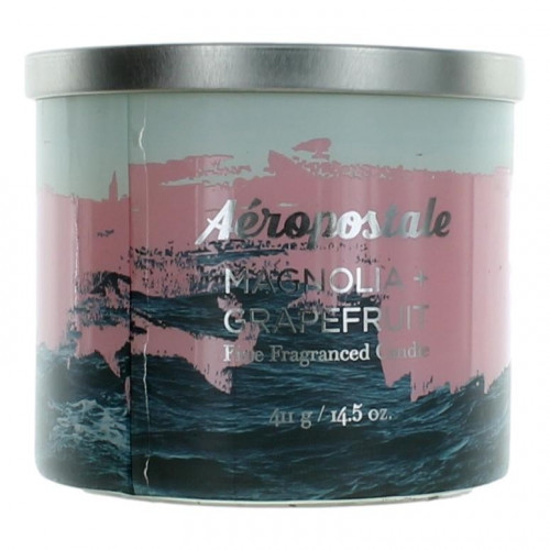 Aeropostale 14.5 oz Soy Wax Blend 3 Wick Candle - Magnolia & Grapefruit - PS-CAPMG145