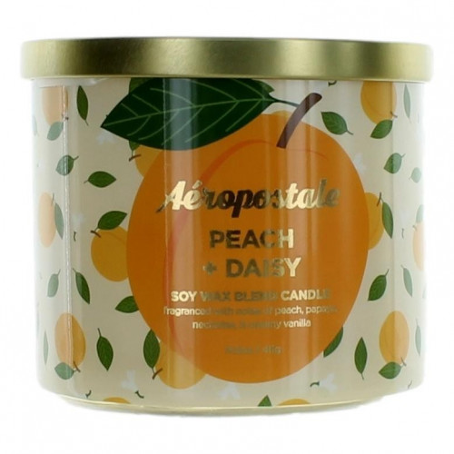 Aeropostale 14.5 oz Soy Wax Blend 3 Wick Candle - Peach & Daisy - PS-CAPPD145