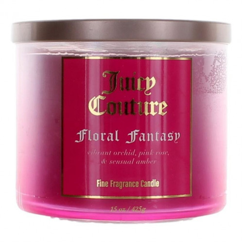 Juicy Couture 14.5 oz Soy Wax Blend 3 Wick Candle - Floral Fantasy - PS-CJCFLF145