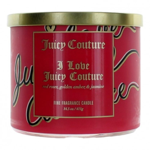 Juicy Couture 14.5 oz Soy Wax Blend 3 Wick Candle - I Love Juicy Couture - PS-CJCILJ145
