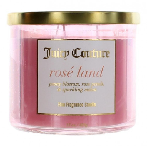 Juicy Couture 14.5 oz Soy Wax Blend 3 Wick Candle - Rose Land - PS-CJCROSL145