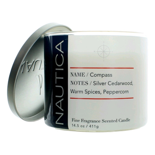 Nautica 14.5 oz Soy Wax Blend 3 Wick Candle - Compass - PS-CNCOM145