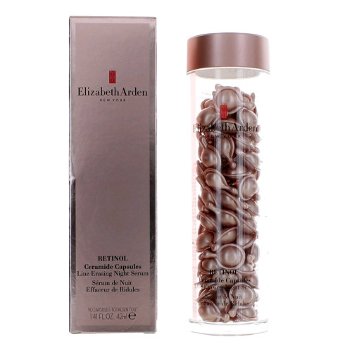 Retinol by Elizabeth Arden, 90 Ceramide Capsules Line Erasing Night Serum for Women - PS-EAACEREN90