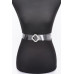 Crystal Embellished Metal Buckle Clear Belt - CC-WH2001349