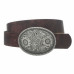 Flower Embossed Oval Buckle Vintage Strap Belt Collection - CC-59086