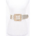 Hammered Metal Buckle Stretch Belt Collection - CC-WH2001511