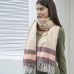 Double Stripe Blanket Scarf With Tassel Collection - CC-59039