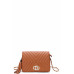 Chic Double Metal Pattern Stitching Tassel Crossbody Bag - CC-57142