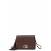 Chic Double Metal Pattern Stitching Tassel Crossbody Bag - CC-57142