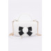 Faux Leather Flower Ribbon Top Handle Flap Bag Collection - CC-WH2001346