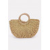 Metallic Faux Straw Tote Bag W Pouch Collection - CC-WH2001334