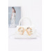 Faux Leather Metal Ribbon Top Handle Bag Collection - CC-WH2001481