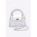 Faux Metallic Leather Braided Embossed Handle Bag Collection - CC-WH2000818
