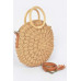 Faux Straw Round Wood Handle Bag Collection - CC-WH2001079