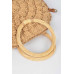 Faux Straw Round Wood Handle Bag Collection - CC-WH2001079