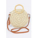 Faux Straw Round Wood Handle Bag Collection - CC-WH2001079