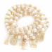 Airplane Charms Pearl Beaded Bracelet - Designer Style - CC-58471