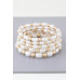 Ribbed Pearl Beaded Bracelet - Designer Style - CC-WH2000951