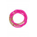 Alloy Rubber Disc Bead Stretch Multi Bracelet 5 Pc Set - CC-55041
