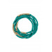 Alloy Rubber Disc Bead Stretch Multi Bracelet 5 Pc Set - CC-55041