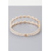 Double Cubic Zirconia Bracelet - Designer Style - CC-WH2001232