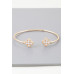 Open Pearled Clover Bracelet - Designer Style - CC-WH2001265
