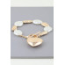 Multi Stone Heart Toggle Bracelet - Designer Style - CC-WH2001823