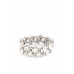 Teardrop Crystal-studded Stretch Bracelet - CC-56232