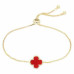 Alloy Clover Charm Adjustable Bracelet - CC-58982
