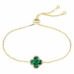 Alloy Clover Charm Adjustable Bracelet - CC-58982