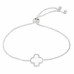 Alloy Clover Charm Adjustable Bracelet - CC-58982